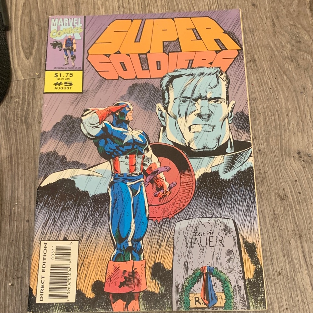 Marvel Super Soldiers Comic Book with Red and Blue Cover